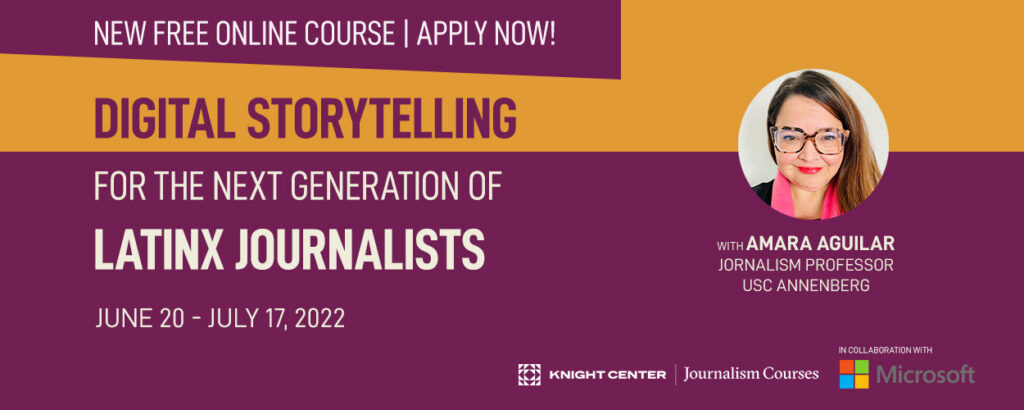 Digital Storytelling for Latinx Journalists banner