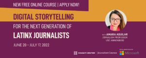 Digital Storytelling for Latinx Journalists banner